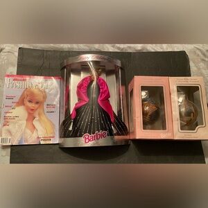 Happy Holidays Barbie 1998 with 2 Ornaments.